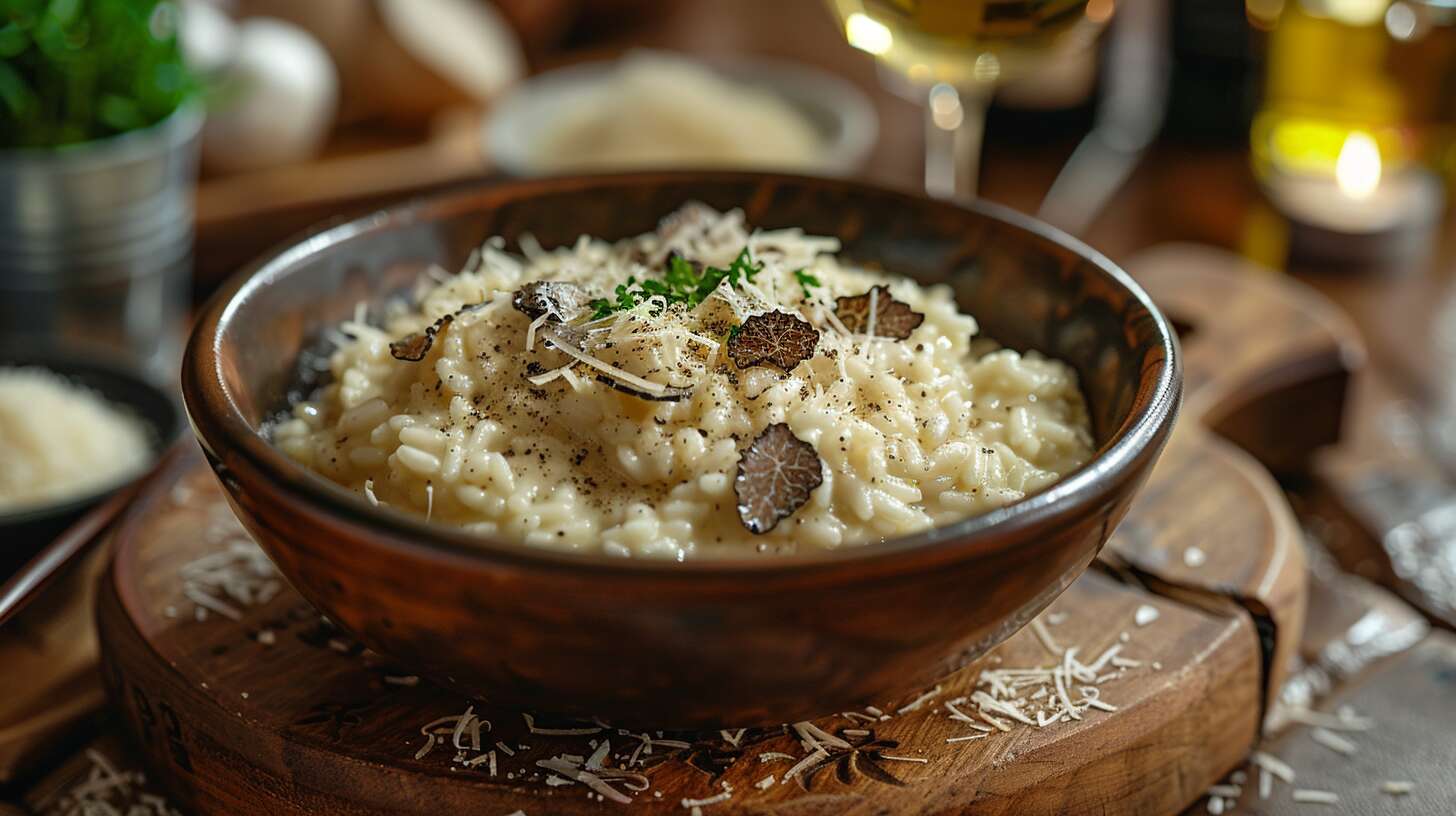 Sublimer le riz : secrets d'un risotto aux truffes réussi