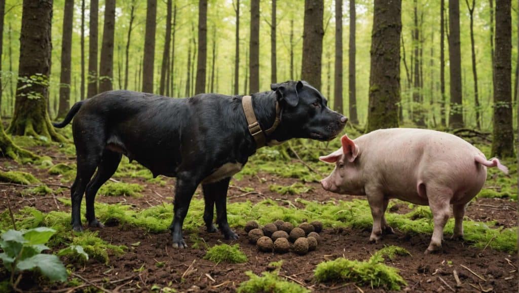 Chasse aux truffes avec chiens ou cochons : techniques et astuces