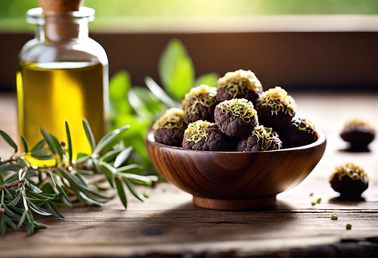 Sélection d'huiles pour rehausser les saveurs des truffes de printemps