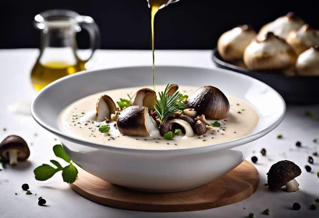Velouté de champignons au jus de truffes noires : recette de luxe et astuces
