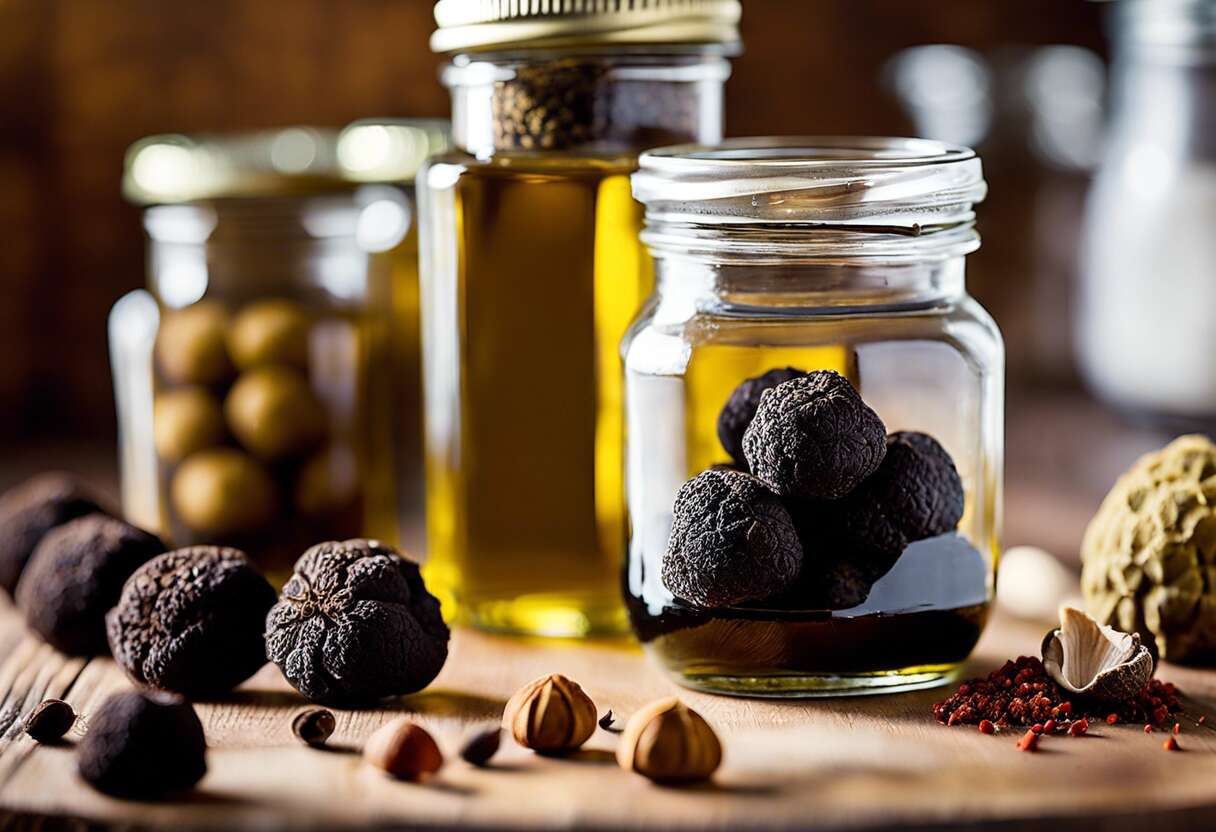 L'art de conserver les truffes dans de l'huile